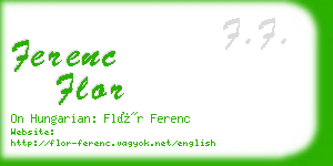 ferenc flor business card